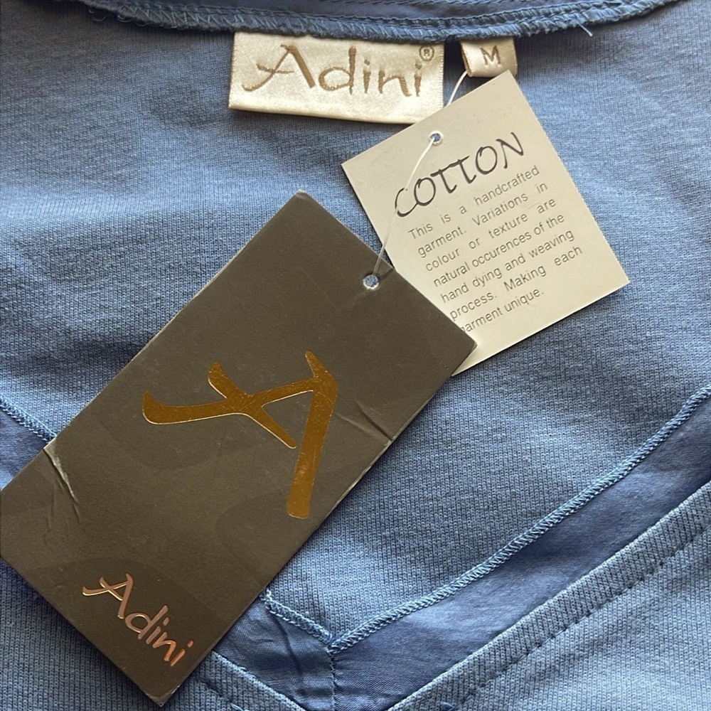 NWT Adini Cotton Short Sleeve Shirt NWT - Picture 3 of 4